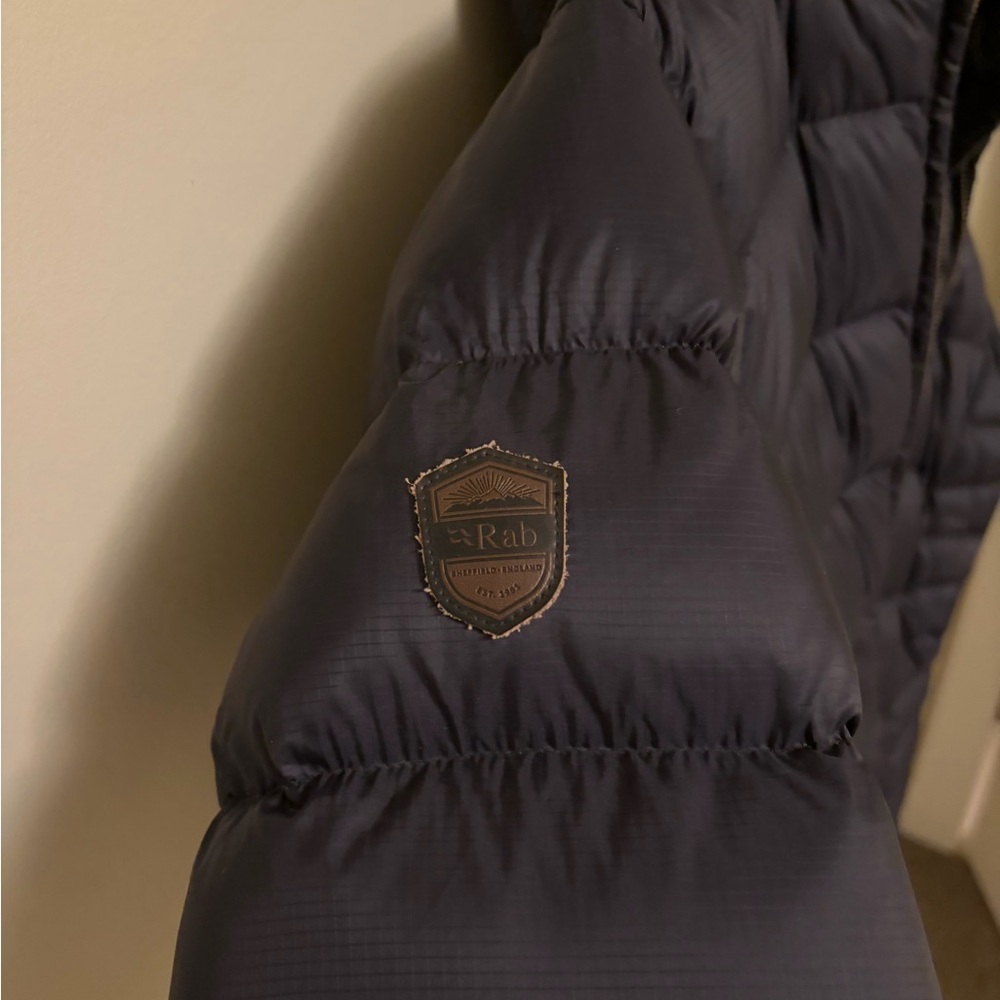 Rab Long Navy Puffer Coat - Picture 8 of 12